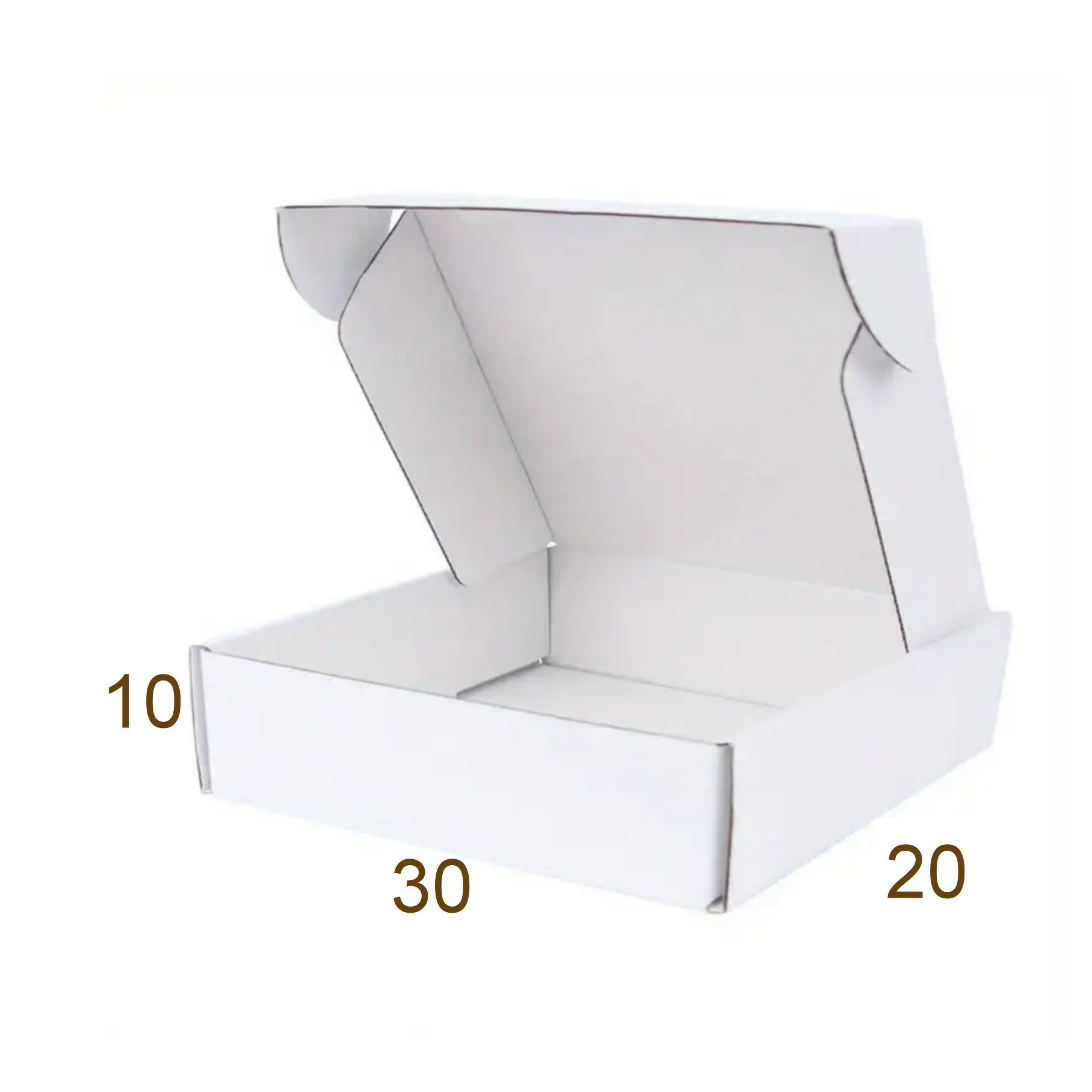 Caja de Cartón "PREMIUM" Blanco 30x20x10 cm Autoarmable