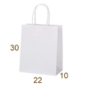 Bolsa de papel blanco 30x22x10