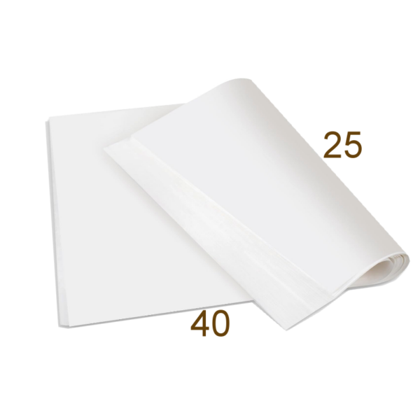 Resma de Papel Mantequilla Blanco 40x25 cm